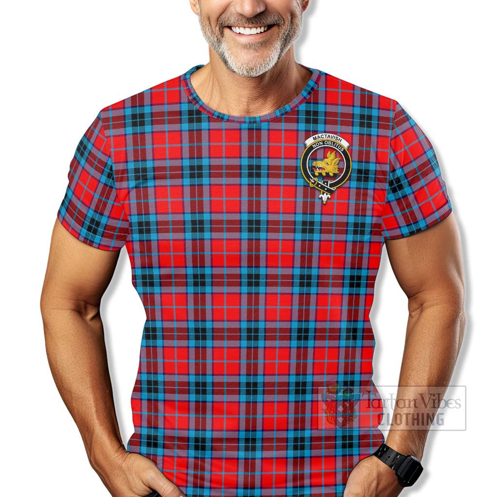 Tartan Vibes Clothing MacTavish (McTavish) Tartan T-Shirt with Family Crest Celtic Skull Style