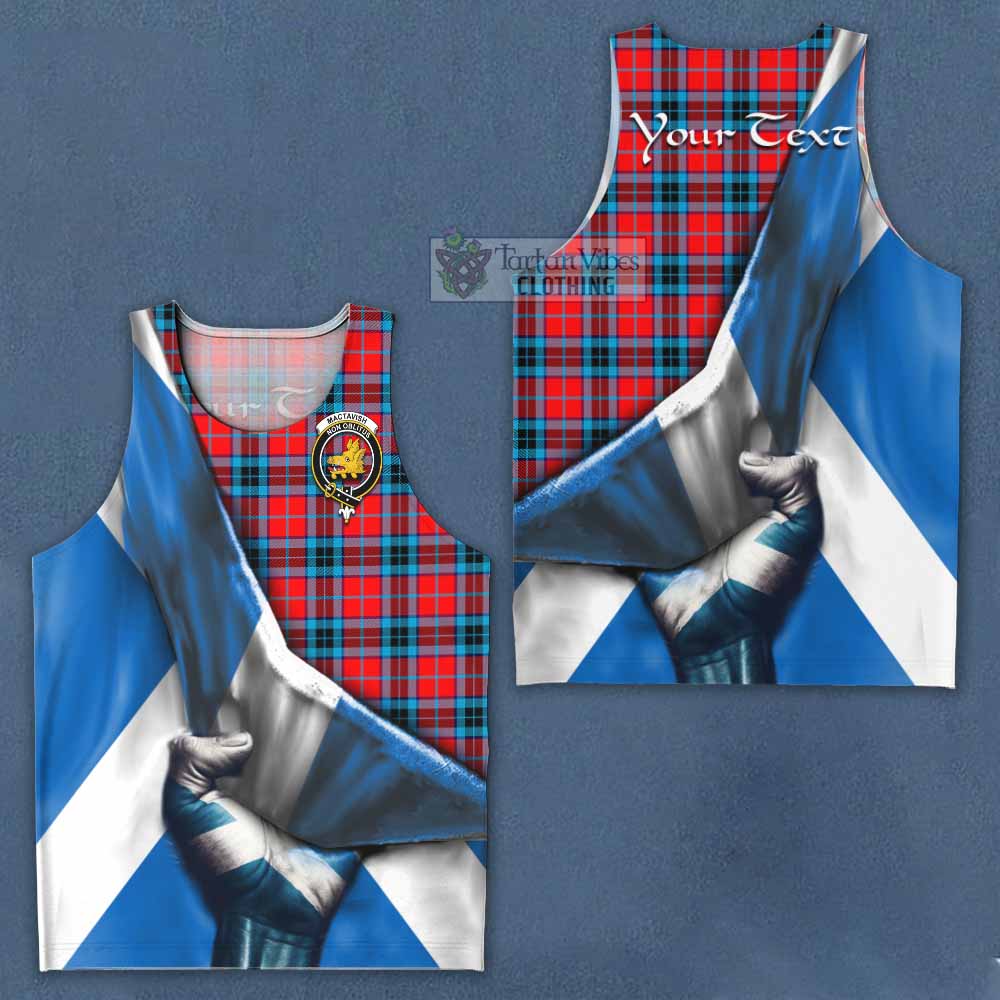 Tartan Vibes Clothing MacTavish (McTavish) Tartan Men's Tank Top with Family Crest Scotland Patriotic Style