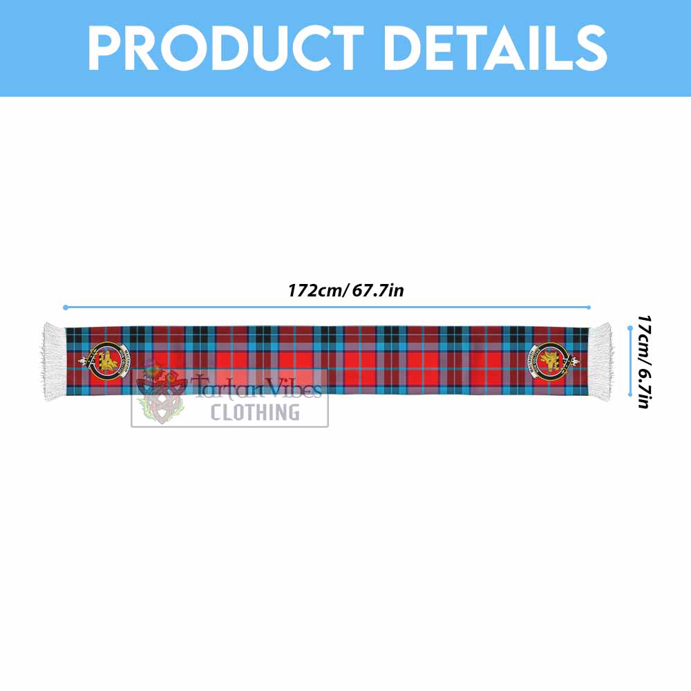 Tartan Vibes Clothing MacTavish (McTavish) Tartan Ruffneck Scarf with Family Crest