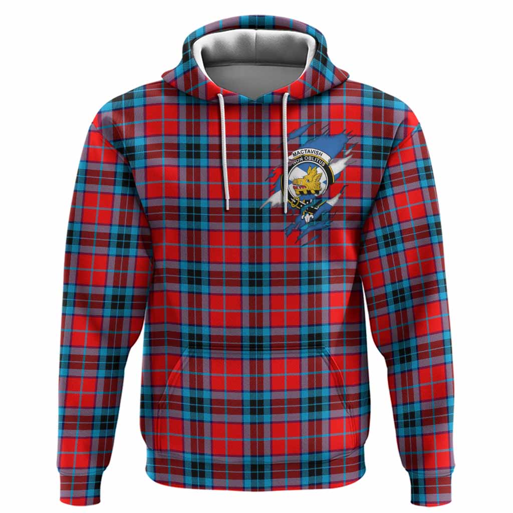 MacTavish (McTavish) Clan Crest In Me Tartan Hoodie Scotland Flag Style