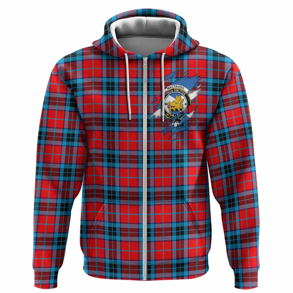 MacTavish (McTavish) Clan Crest In Me Tartan Hoodie Scotland Flag Style