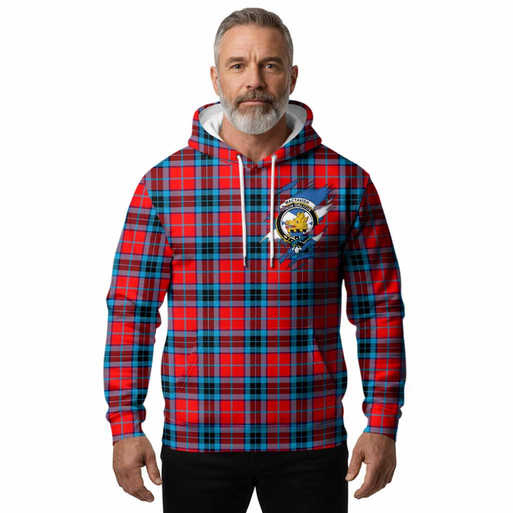MacTavish (McTavish) Clan Crest In Me Tartan Hoodie Scotland Flag Style
