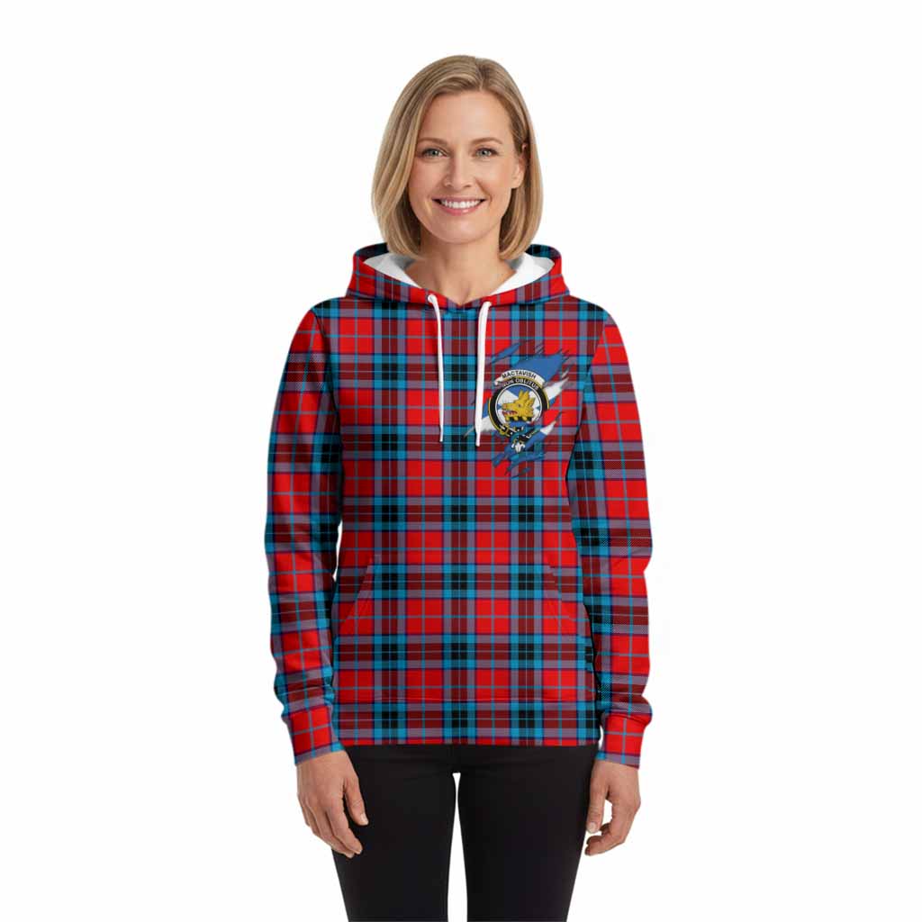 MacTavish (McTavish) Clan Crest In Me Tartan Hoodie Scotland Flag Style