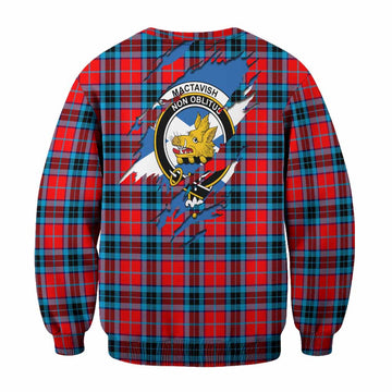 MacTavish (McTavish) Clan Crest In Me Tartan Sweatshirt Scotland Flag Style
