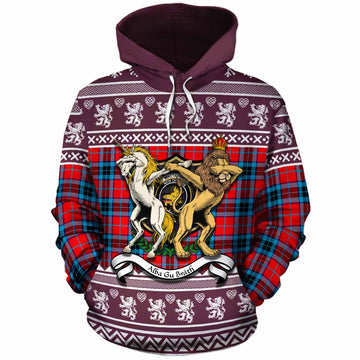MacTavish (McTavish) Clan Tartan Crest Christmas Cotton Hoodie Coat of Arms Funny Style