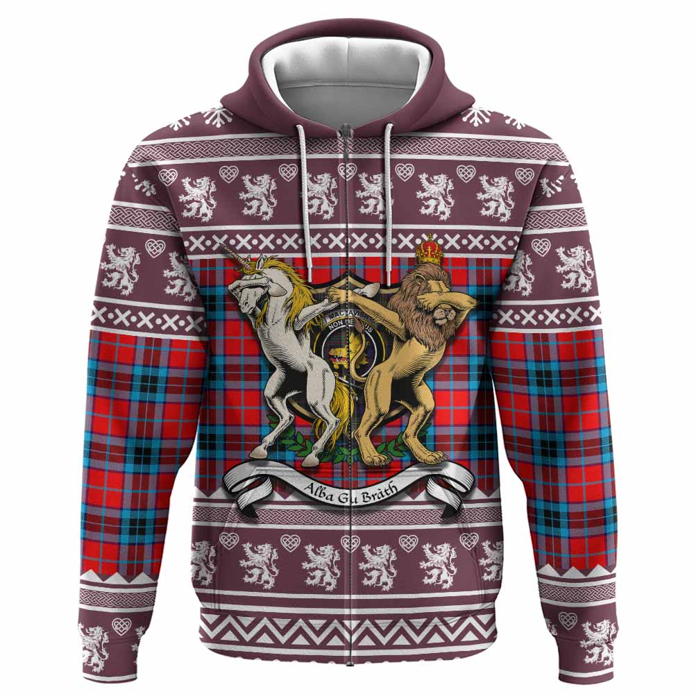 MacTavish (McTavish) Clan Tartan Crest Christmas Hoodie Coat of Arms Funny Style - Tartan Vibes Clothing