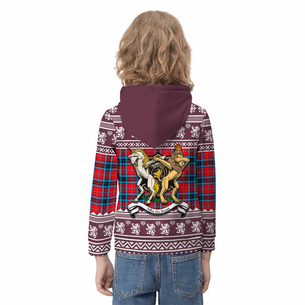 MacTavish (McTavish) Clan Tartan Crest Christmas Kid Hoodie Coat of Arms Funny Style - Tartan Vibes Clothing