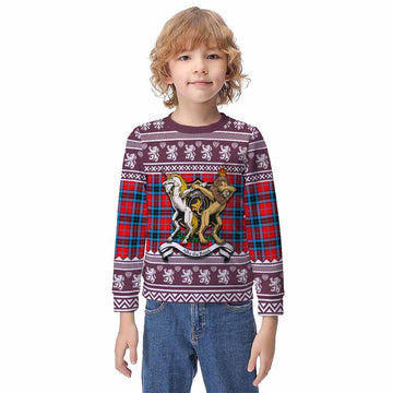 MacTavish (McTavish) Clan Tartan Crest Christmas Kid Ugly Sweatshirt Coat of Arms Funny Style
