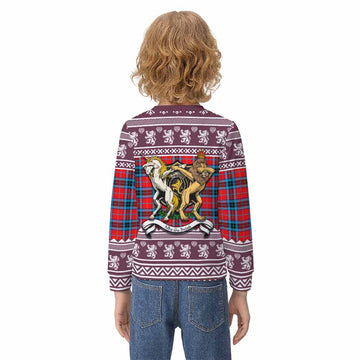 MacTavish (McTavish) Clan Tartan Crest Christmas Kid Ugly Sweatshirt Coat of Arms Funny Style