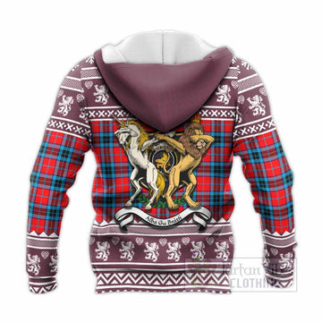 MacTavish (McTavish) Clan Tartan Crest Christmas Knitted Hoodie Coat of Arms Funny Style