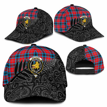 MacTavish (McTavish) Crest Tartan Classic Cap with New Zealand Silver Fern Half Style