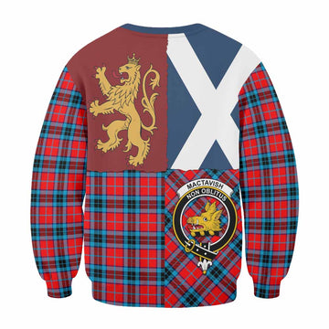 MacTavish (McTavish) Crest Tartan Sweatshirt with Lion Rampant Saltire Style