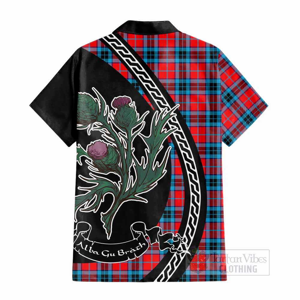 MacTavish (McTavish) Family Crest Tartan Cotton Hawaiian Shirt Alba Thistle Inspired - Tartan Vibes Clothing