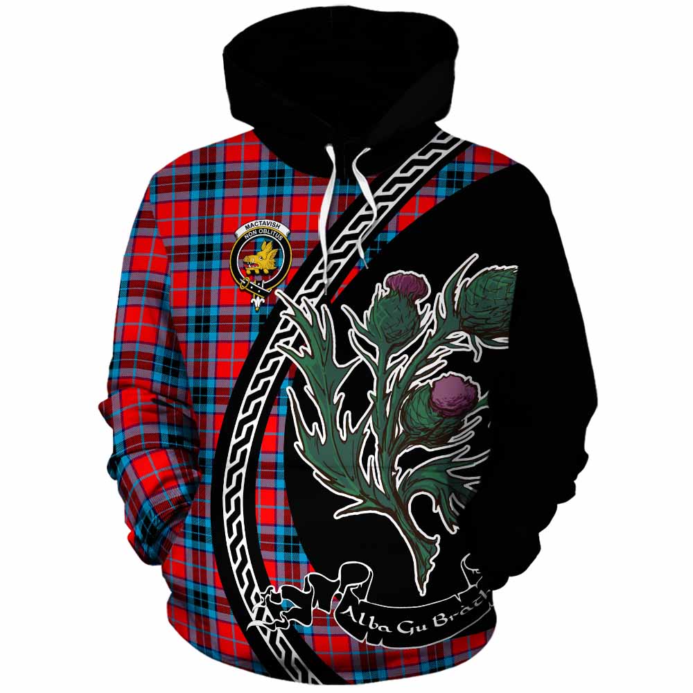 MacTavish (McTavish) Family Crest Tartan Cotton Hoodie Alba Thistle Inspired - Tartan Vibes Clothing