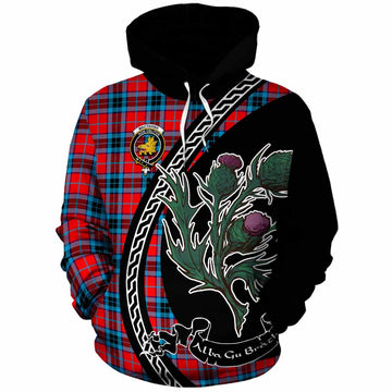 MacTavish (McTavish) Family Crest Tartan Cotton Hoodie Alba Thistle Inspired