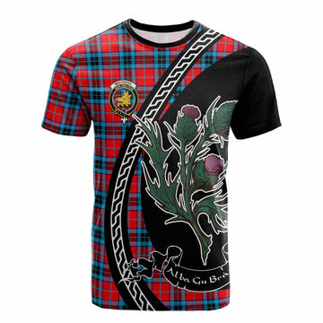 MacTavish (McTavish) Family Crest Tartan Cotton T-shirt Alba Thistle Inspired
