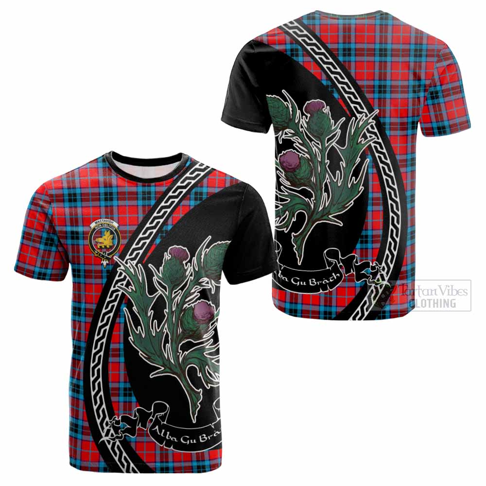 MacTavish (McTavish) Family Crest Tartan Cotton T-shirt Alba Thistle Inspired - Tartan Vibes Clothing