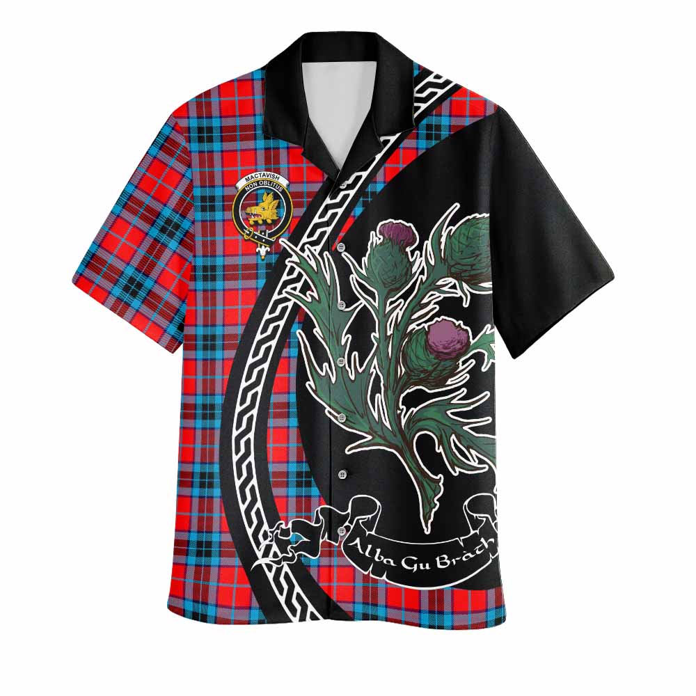 MacTavish (McTavish) Family Crest Tartan Hawaiian Shirt Alba Thistle Inspired - Tartan Vibes Clothing