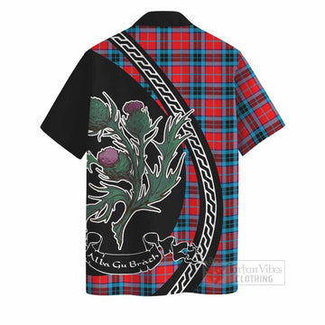 MacTavish (McTavish) Family Crest Tartan Hawaiian Shirt Alba Thistle Inspired