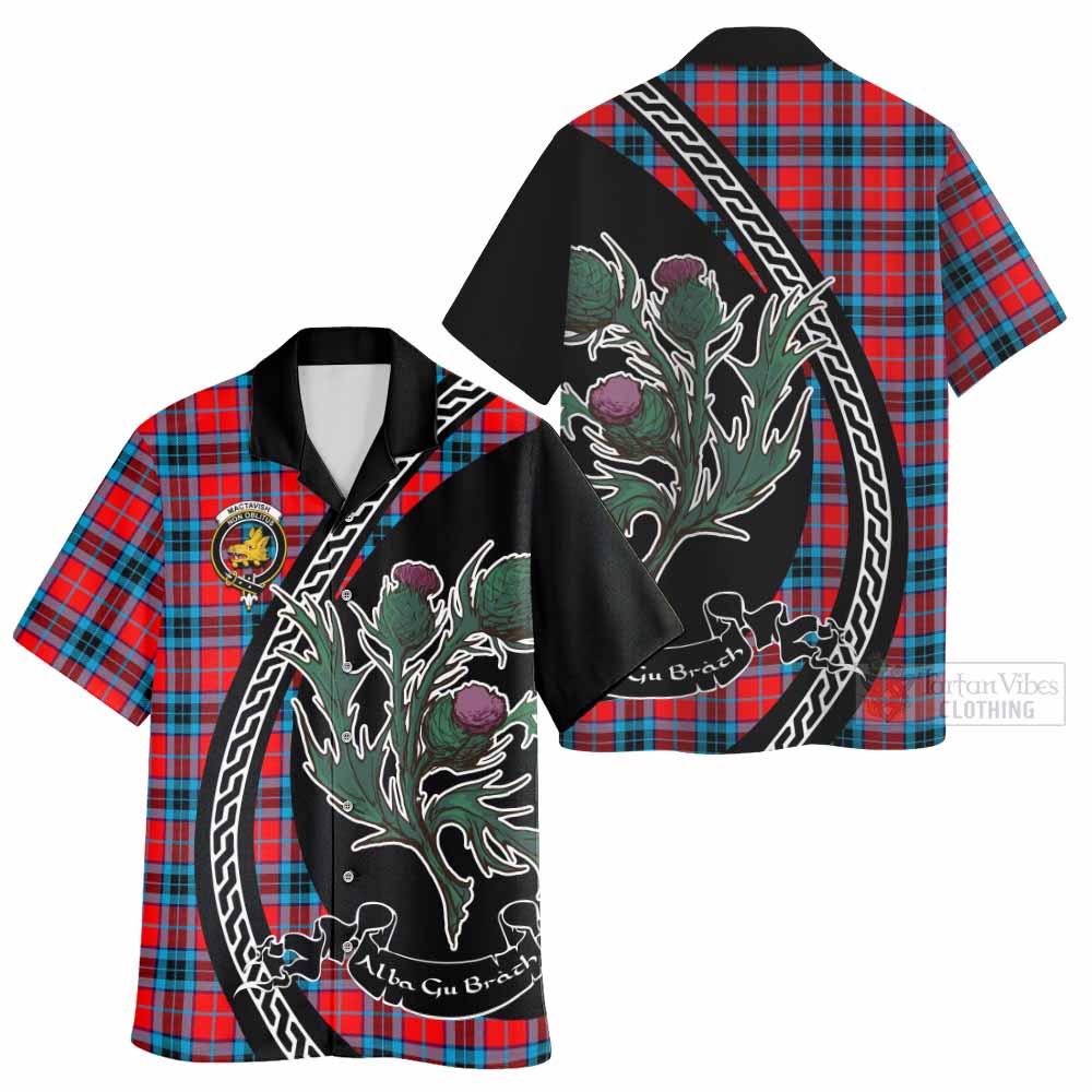 MacTavish (McTavish) Family Crest Tartan Hawaiian Shirt Alba Thistle Inspired - Tartan Vibes Clothing