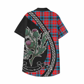 MacTavish (McTavish) Family Crest Tartan Kid Hawaiian Shirt Alba Thistle Inspired - Tartan Vibes Clothing