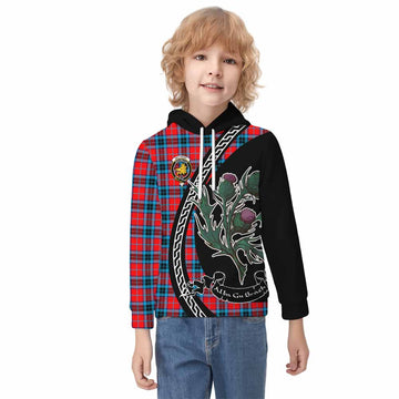 MacTavish (McTavish) Family Crest Tartan Kid Hoodie Alba Thistle Inspired