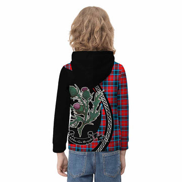 MacTavish (McTavish) Family Crest Tartan Kid Hoodie Alba Thistle Inspired