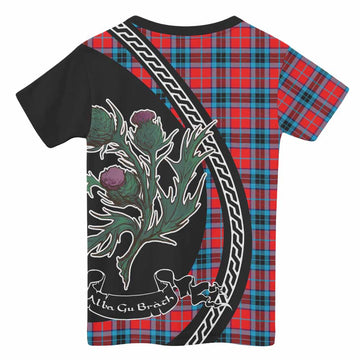 MacTavish (McTavish) Family Crest Tartan Kid T-shirt Alba Thistle Inspired - Tartan Vibes Clothing