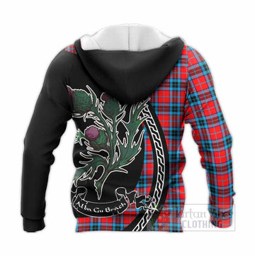 MacTavish (McTavish) Family Crest Tartan Knitted Hoodie Alba Thistle Inspired