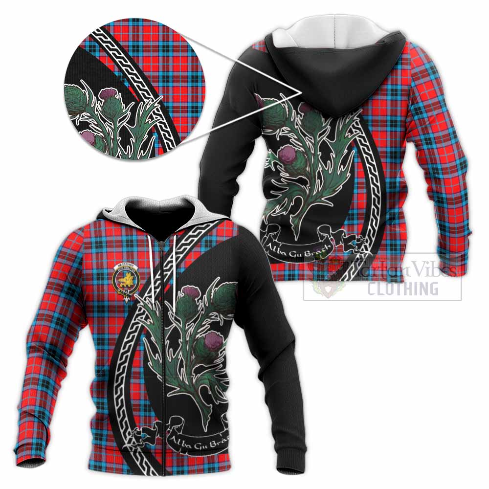 MacTavish (McTavish) Family Crest Tartan Knitted Hoodie Alba Thistle Inspired - Tartan Vibes Clothing