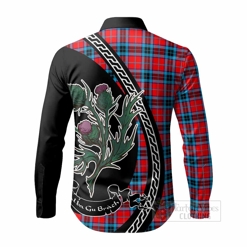 MacTavish (McTavish) Family Crest Tartan Long Sleeve Button Shirts Alba Thistle Inspired - Tartan Vibes Clothing