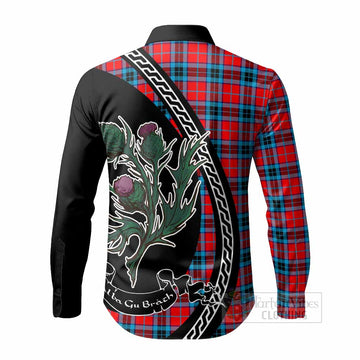 MacTavish (McTavish) Family Crest Tartan Long Sleeve Button Shirts Alba Thistle Inspired