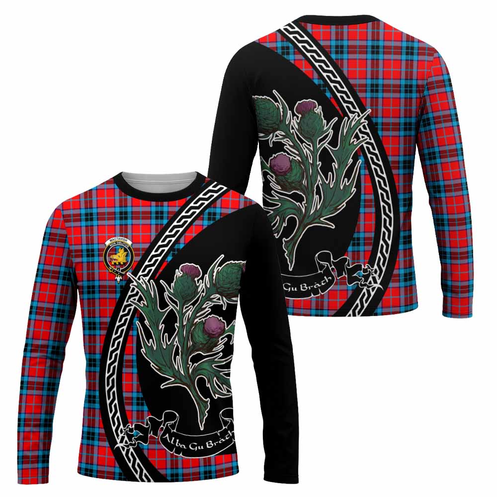 MacTavish (McTavish) Family Crest Tartan Long Sleeve T-Shirt Alba Thistle Inspired - Tartan Vibes Clothing