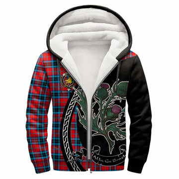 MacTavish (McTavish) Family Crest Tartan Sherpa Hoodie Alba Thistle Inspired