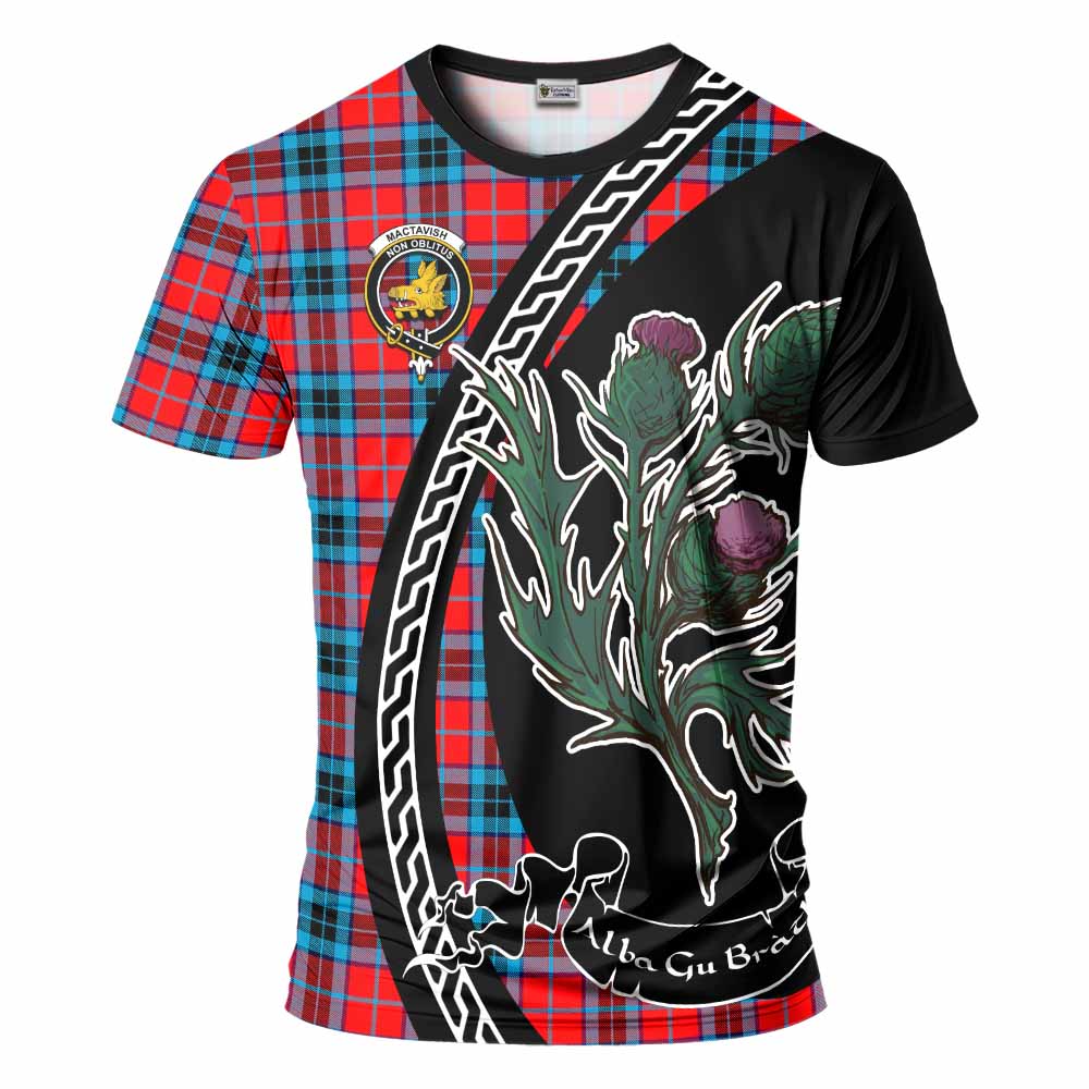 MacTavish (McTavish) Family Crest Tartan T-Shirt Alba Thistle Inspired - Tartan Vibes Clothing