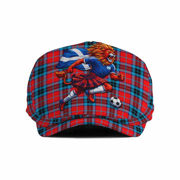 MacTavish (McTavish) Scotland Football Tartan Flat Cap, Jeff Cap Lion Mascot Go Scottish Flat Cap - Tartan Vibes Clothing