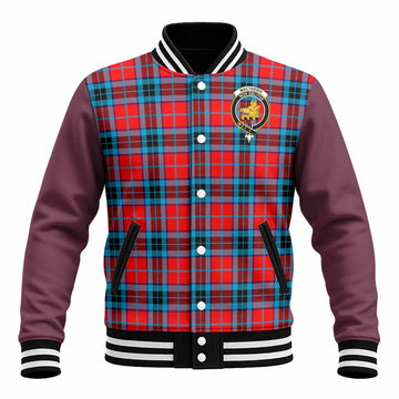 MacTavish (McTavish) Tartan Accent Baseball Jacket with Family Crest