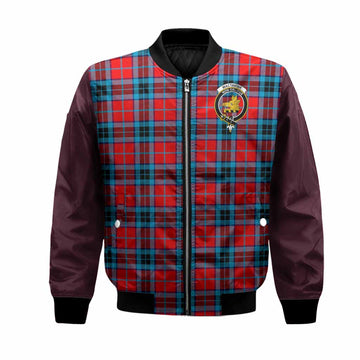 MacTavish (McTavish) Tartan Accent Bomber Jacket with Family Crest