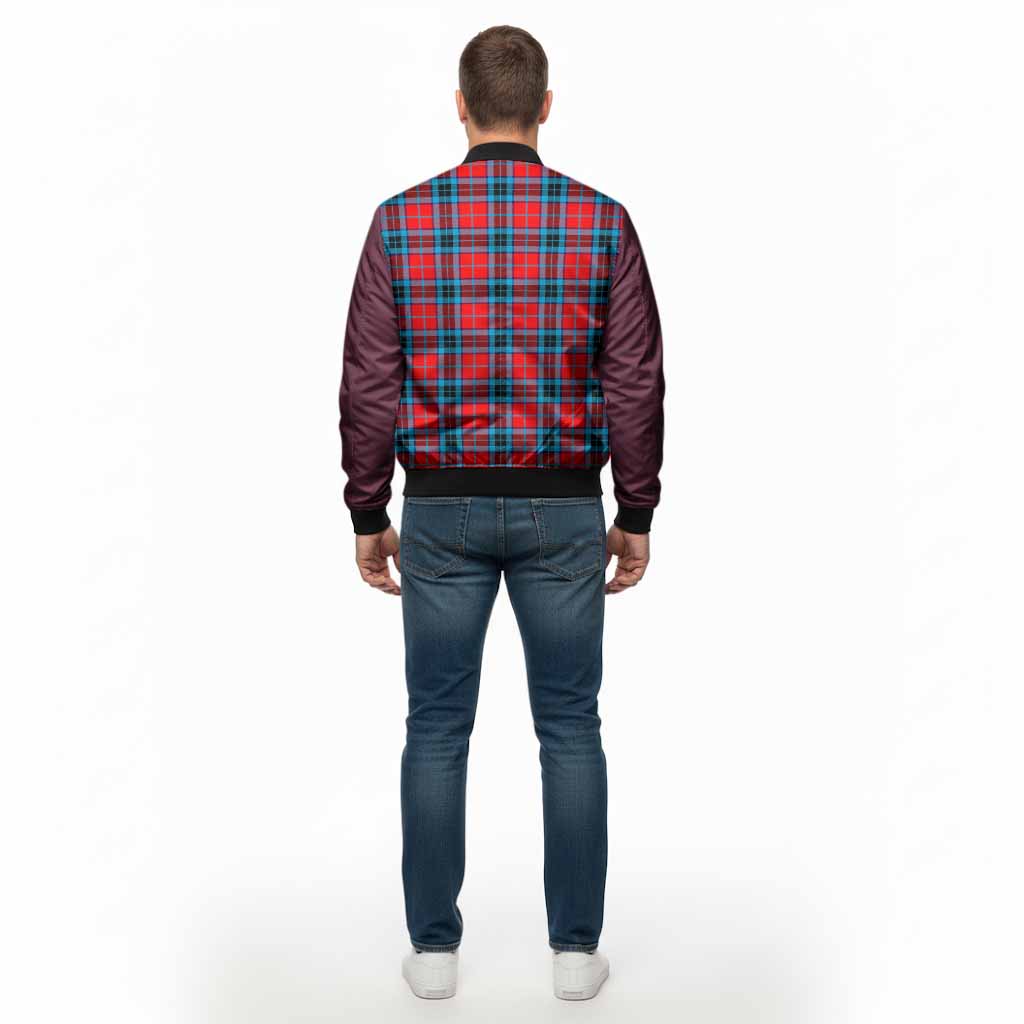 MacTavish (McTavish) Tartan Accent Bomber Jacket with Family Crest