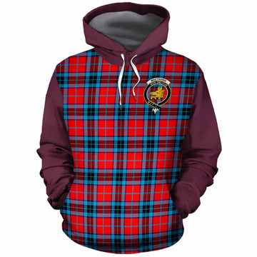 MacTavish (McTavish) Tartan Accent Cotton Hoodie with Family Crest