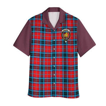 MacTavish (McTavish) Tartan Accent Hawaiian Shirt with Family Crest
