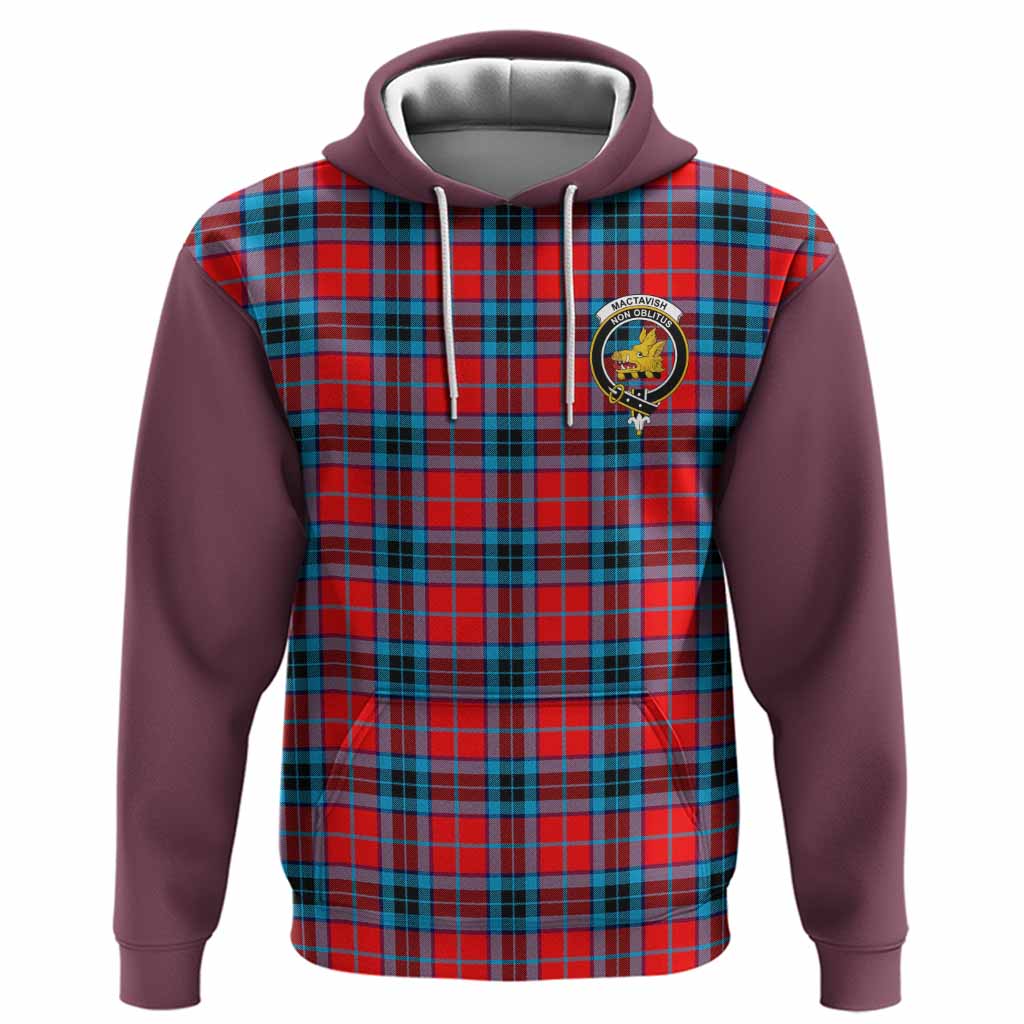 MacTavish (McTavish) Tartan Accent Hoodie with Family Crest