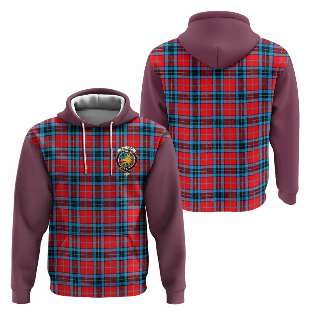 MacTavish (McTavish) Tartan Accent Hoodie with Family Crest