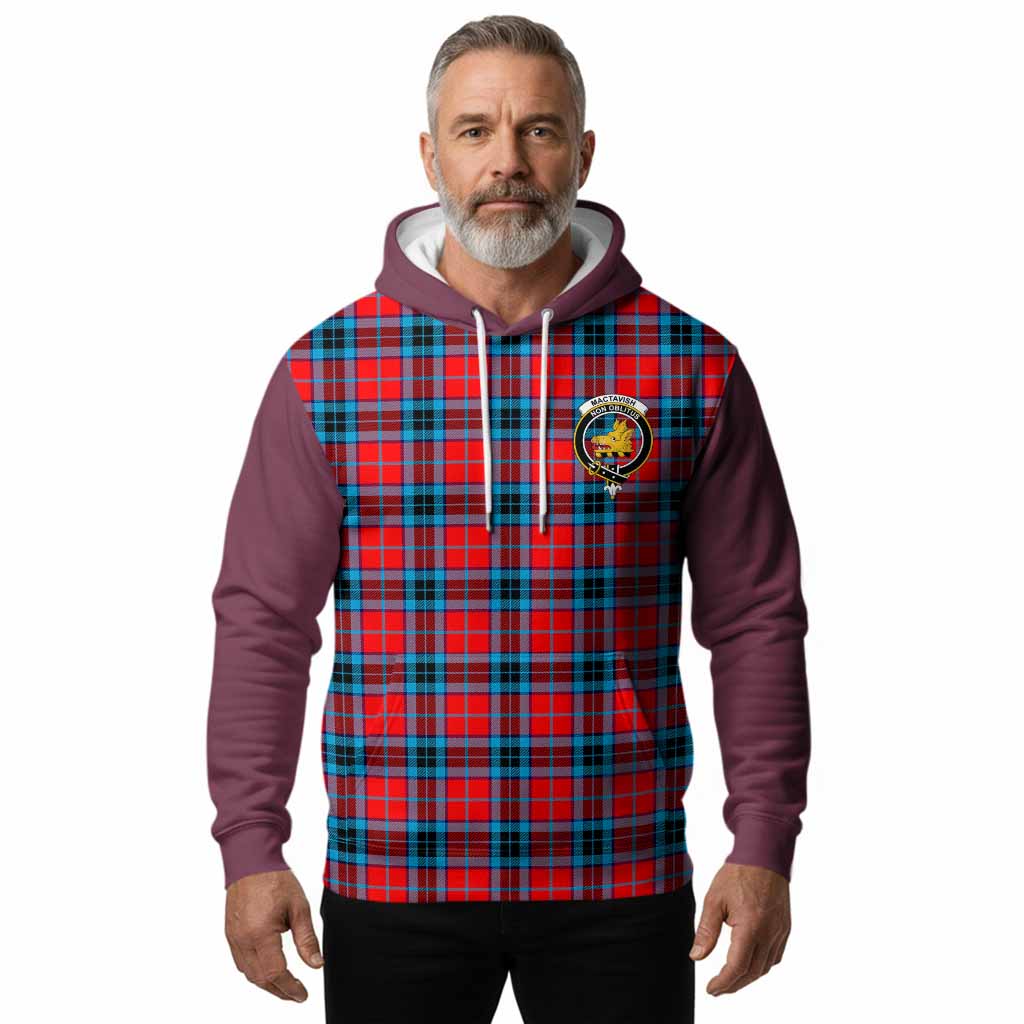 MacTavish (McTavish) Tartan Accent Hoodie with Family Crest