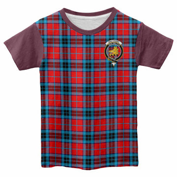 MacTavish (McTavish) Tartan Accent Kid T-shirt with Family Crest
