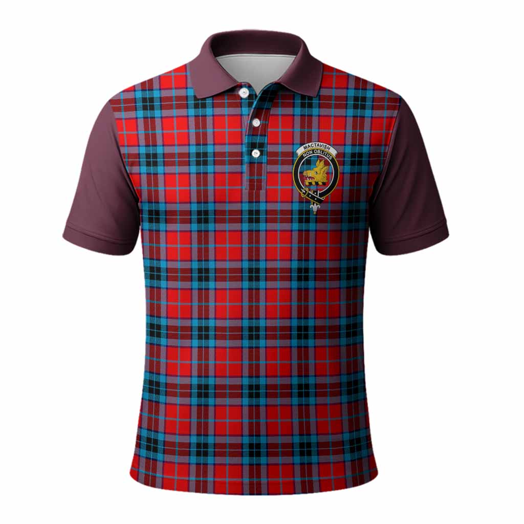 MacTavish (McTavish) Tartan Accent Polo Shirt with Family Crest