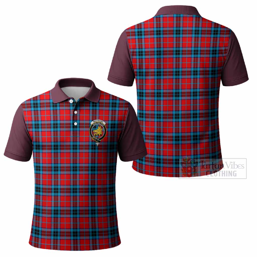 MacTavish (McTavish) Tartan Accent Polo Shirt with Family Crest