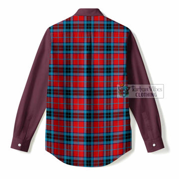 MacTavish (McTavish) Tartan Accent Women Casual Shirt with Family Crest