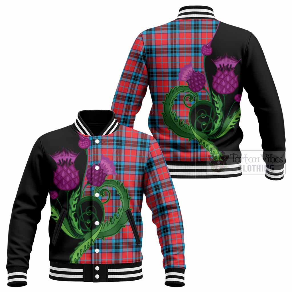 MacTavish (McTavish) Tartan Baseball Jacket Traditional Scottish Thistle
