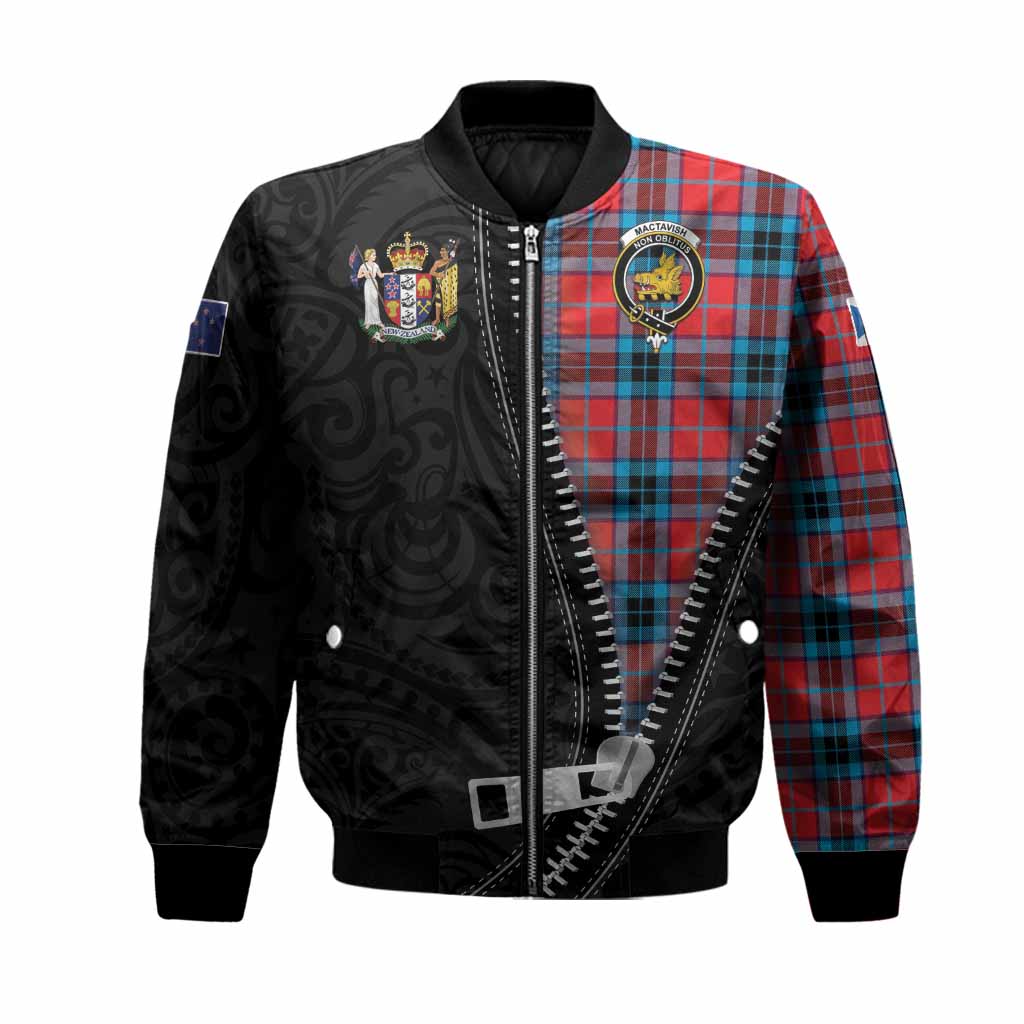 MacTavish (McTavish) Tartan Bomber Jacket New Zealand Pattern Unique Zipper Stylized